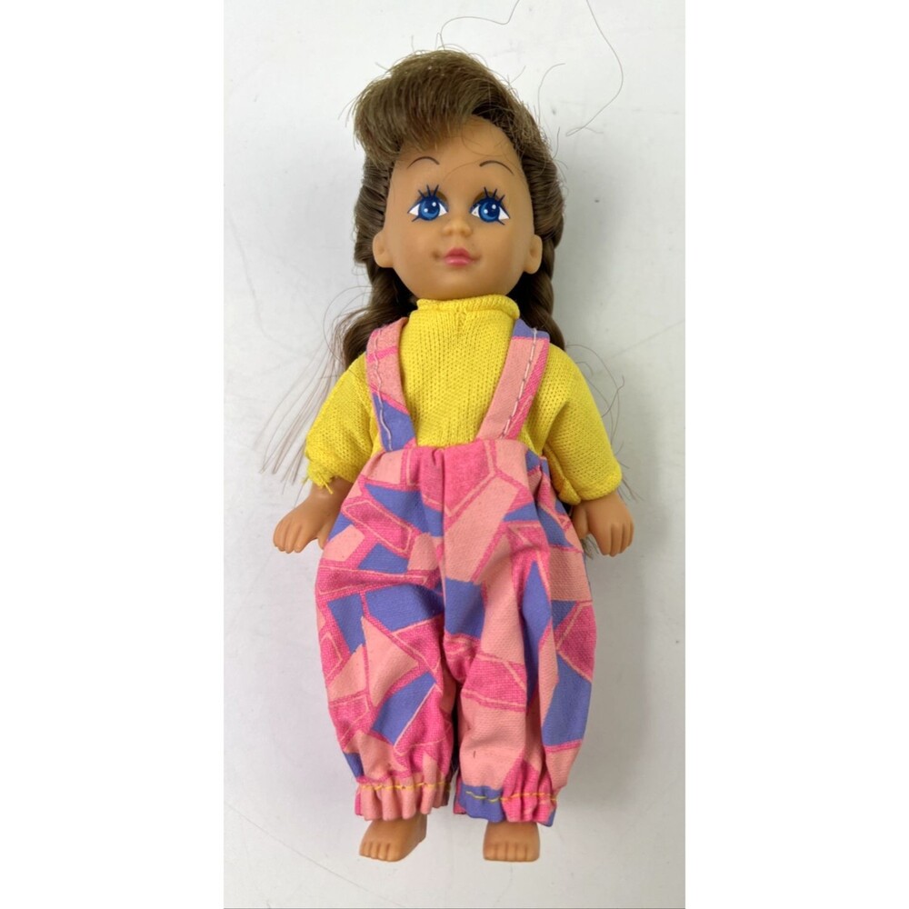 Vintage 1995 Kid Core Style Doll With Blue Eyes 5" Tall